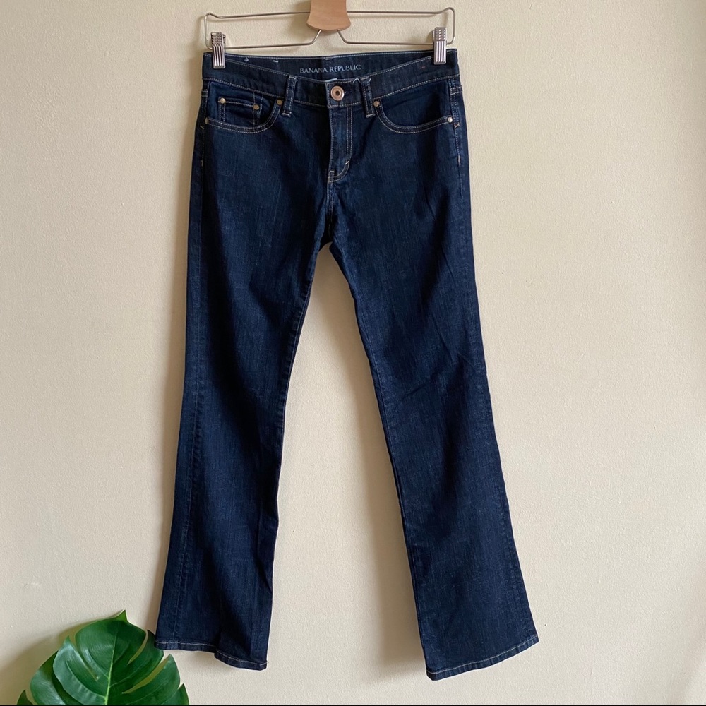 Banana Republic Boot Cut Jeans Dark Wash Mid Rise Women's Size 26